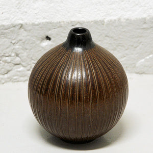 Decorative Scandinavian melonshaped Ceramic Vase by