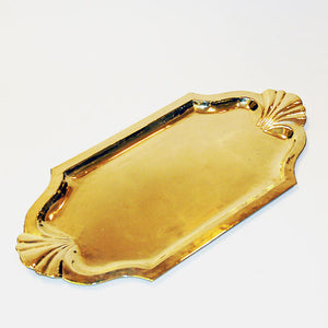 Large and oval brass plate/tray by Lars Holmström, Arvika 1950s Sweden