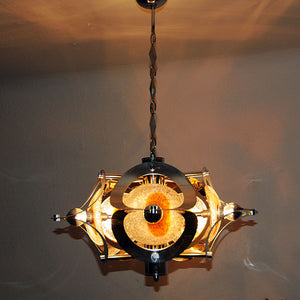 Lovely Space Age Italian Muranoglass and Chrome Ceiling lamp 1960s