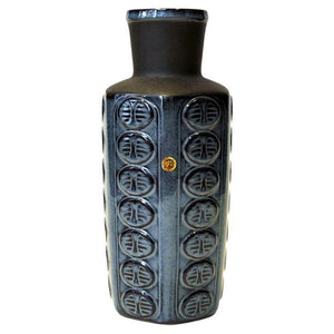 Danish blue stoneware ceramic vase by Einar Johansen, Søholm Keramik 1960s