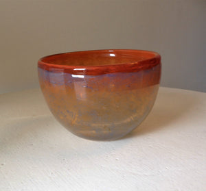 Orange glassbowl/vase, Benny Motzfeldt - Norway