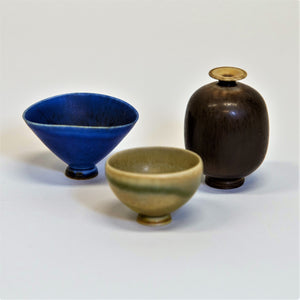 Miniature vases 3 pcs, Berndt Friberg - out of stock