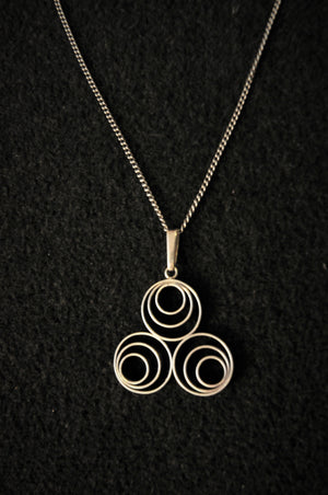 Silver Necklace with circles 1950-60s, Finland