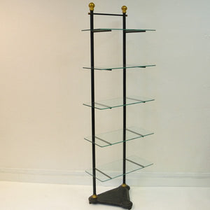 Glass and Iron freestanding shelf