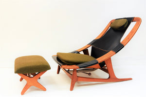 Holmenkollen Lounge Chair with footstool, Arne Tidemand-Ruud . Out of stock
