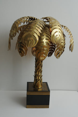 Brass Palm tree lamp, Maison Jansen