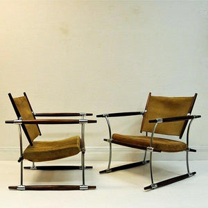 Pair Of 'Stokke' Midcentury Chairs By Jens H. Quistgaard, Nissen-Denmark 1966