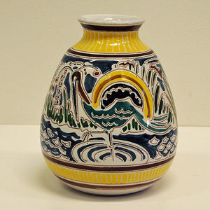 Dekorativ keramisk vas av Kåre Berven Fjeldsaa- Norge