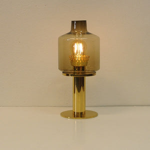 Glass and Brass Table Lamp B102 by Hans-Agne Jakobsson, 1960s - Sweden