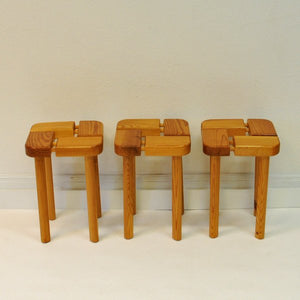 Set of three Pinetree stools - Out of stock