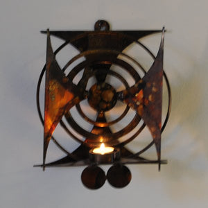Copper Ornament Tea light holder for walls