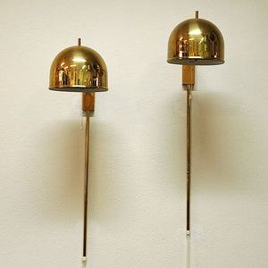 Pair of Brass wall lamps model G-075 by Bergboms, Sweden 1960`s