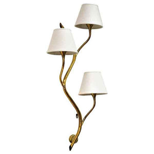 Norwegian vintage branch brass Wall lamp from Astra 1950s