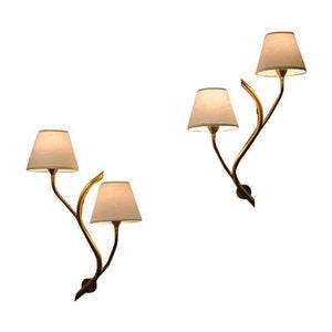 Pair of Norwegian branch brass Wall lamps from Astra 1956