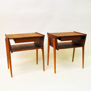Swedish Midcentury pair of Teak night/side tables 1950s