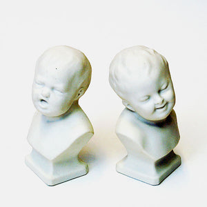Lovely pair of porcelain children figurines by Gustavsberg 1920s Sweden