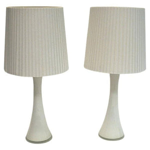 White Glass tablelamp pair by Berndt Nordstedt for Bergboms -Sweden 1960s
