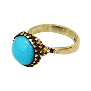 Vintage Silver ring with light blue stone 1950s