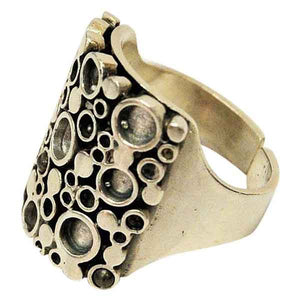 Norwegian Silverring with circles by Marianne Berg for Uni-David Andersen 1960s