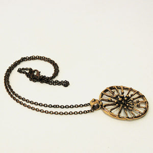 Circular vintage bronze necklace by Christer Tonnby 1980s Sweden