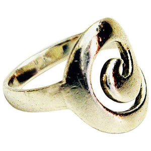 Silver vintage ring med en våg curl Skandinavien 1960-tal