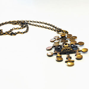 Bronze pendant necklace `Leaf` by Pentti Sarpaneva  Finland 1970s