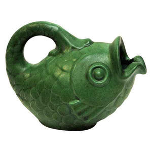Green Vintage Ceramic Fish Pot av Michael Andersen 1970-talet, Danmark