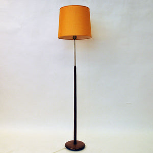 Vintage rosewood and brass floorlamp by Nybro Armatur fabrik -Sweden 1950s
