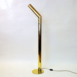 Vintage adjustable brass floorlamp by Høvik Lys AS, Norway 1980s