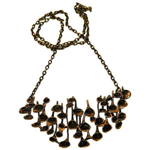 Decorative Large Bronze necklace by Hannu Ikonen, Finland 1970s.
