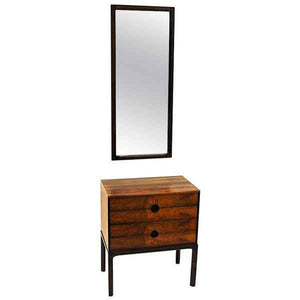 Rosewood mirror and drawer midcentury set by Kai Kristiansen- Denmark 1950`s
