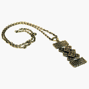 Rectangular Bronze necklace by Pentti Sarpaneva Finland 1960s