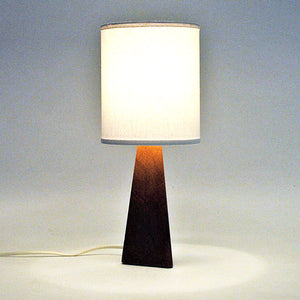 Lovely Nordic brown leatherette Table lamp 1950s