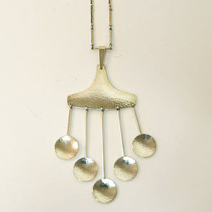 Kinetic midcentury Silver hänge av Hermann Siersbøl 1960-talet, Danmark