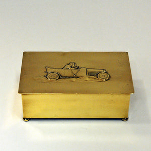 Lovely Lidded Brass Box by Eisenacher Motorenwerk 1910-1920, Germany