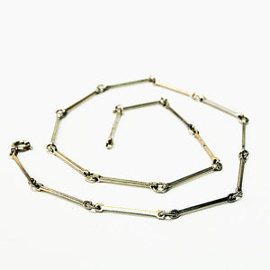 Silver necklace with linked bars by David Andersen, Norway 1960s