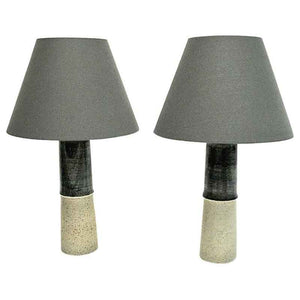 Pair of glazed stoneware tablelamps by Olle Alberius - Rörstrand, Sweden 1960s