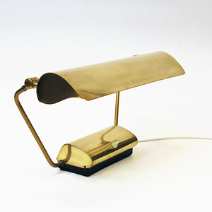 Rectangular brass desk lamp mod DS115 by Philips AS, Norway 1950s