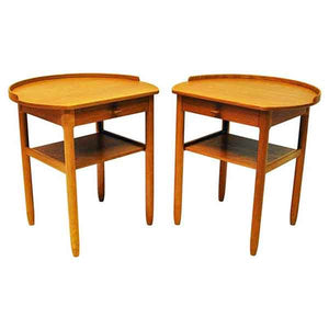 Pair of Roundtop side tables by Engström & Myrstrand for Bodafors, Sweden 1964
