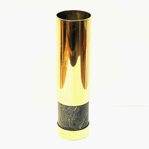 Norwegian Big Brass and Stone vase by Saulo 1970s, Norway