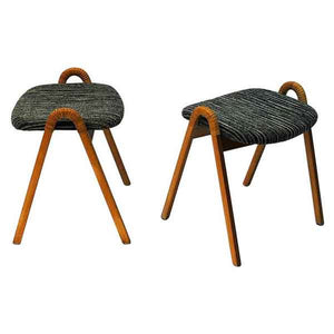 Midcentury stools by Møre Lenestolfabrikk 1950s, Norway - pair of two