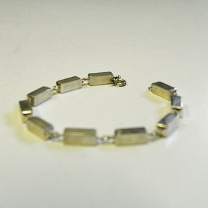 Silver bracelet with rectangular rods 1950s, Sweden