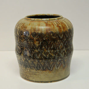 Rustic vintage ceramic vase by Carl Harry Stålhane, Sweden 1958