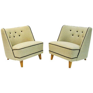 Lovely pair of Norwegian Easy chairs by Møller & Stokke 1940s