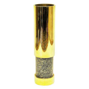 Norwegian Brass and Stone vase 20 cmH by Saulo 1970s, Norway