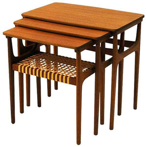 Set of three Teak Insert tables by Erling Torvits for HM, 1960s Denmark