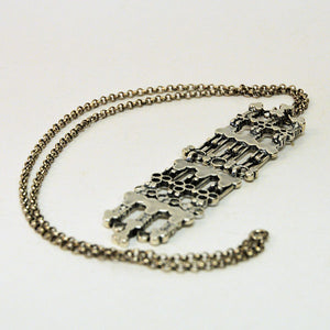 Long Silver Necklace by Marianne Berg for Uni David-Andersen Norway 1960s