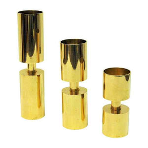 Zoégas Brass Candleholder set of three 1976, Sweden
